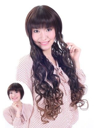 Wigs2you 接髪片 無痕假髪接髪片 長款卷髪補髪塊 增厚加長假髪片 無劉海假髪套E-019